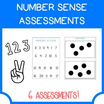 Preview of Number Sense Math Assessments - Kindergarten and 1st Grade