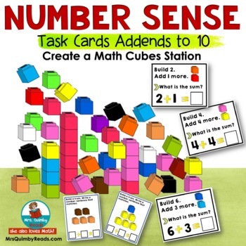 Preview of Number Sense | Math Cubes | Math Stations | Task Cards