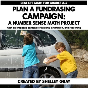 Preview of Number Sense Math Project - Plan a Fundraising Campaign 
