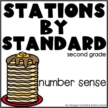 Preview of Number Sense Math Stations Second Grade