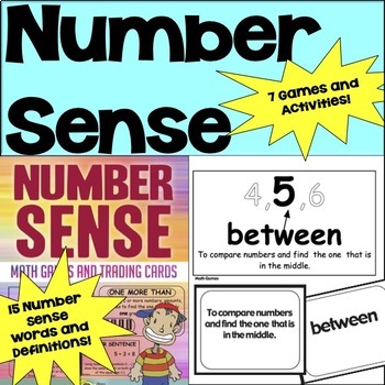 Preview of Number Sense Activities & Number Sense Vocabulary Games - Kindergarten 1st Grade