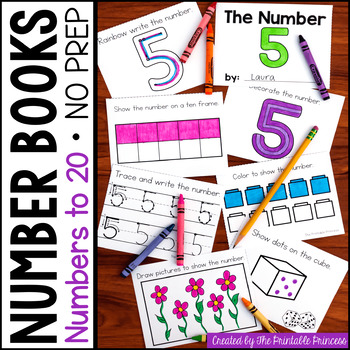 number books numbers 0 to 20 by the printable princess tpt