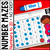 Number Identification Number Mazes | Numbers to 20