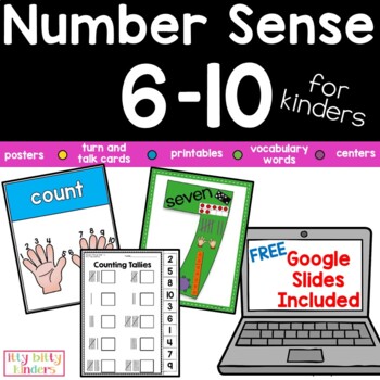 Preview of Number Sense 6-10 Printable packet plus GOOGLE SLIDES™ for DISTANCE LEARNING