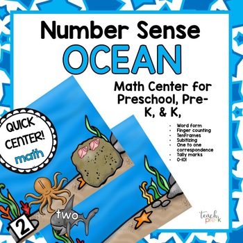 Preview of Number Sense Ocean!  Quick Math Center for PreK, K, & Homeschool