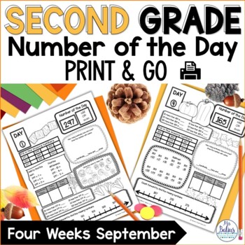 Preview of Number Sense | Place Value | Number of the Day September | Fall