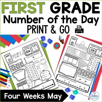 Preview of Number Sense Place Value Practice Number of the Day First Grade May