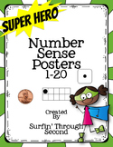 Number Sense Posters Super Hero Theme 1-20