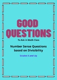 Number Sense Questions based on Divisibility, Grades 5 and Up