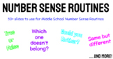 Number Sense Routines - Google Slides