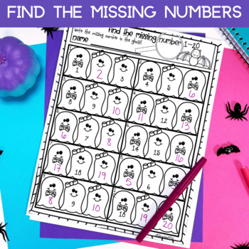 halloween math activities kindergarten sequencing numbers 1 20 tpt