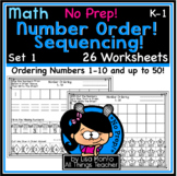 Math | NUMBER ORDER and SEQUENCING (1 - 50) | NO PREP Work
