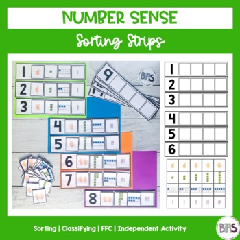 Preview of Number Sense Sorting Strips | Sorting Activity | Quantity Categorization