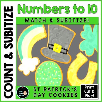 Preview of Numbers to 10 Subitize Count Matching Number Sense  ST. PATRICK'S DAY