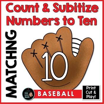 Count and Match, Count the Number of Baseball Glove and Match with