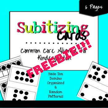 Preview of Number Sense Subitizing Cards Printable FREEBIE!!!