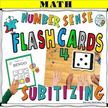 Preview of Number Sense: Subitizing Flash Cards with Bonus Bingo Cards 