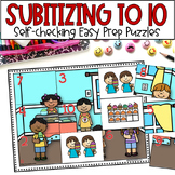 Subitizing Numbers to 10 Kindergarten Math Puzzles