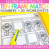 Number Sense Ten Frames Kindergarten Math Worksheets Numbe