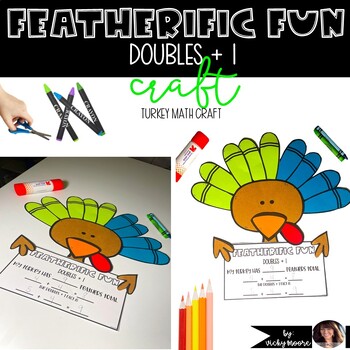 Preview of Number Sense Turkey Math |  Thanksgiving math craft | Doubles Plus One