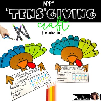 Preview of Number Sense Turkey Math |  Thanksgiving math craft | Making 10