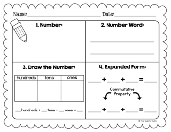 Number Sense Worksheet - Freebie! by The Teacher Wife | TpT