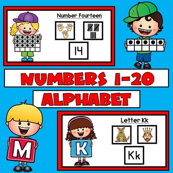 Preview of Number Sense and Alphabet Task Cards