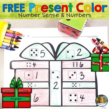 Free Number Sense and Number Gift Coloring Game!