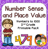 Number Sense and Place Value Printable Pack for 2nd Grade