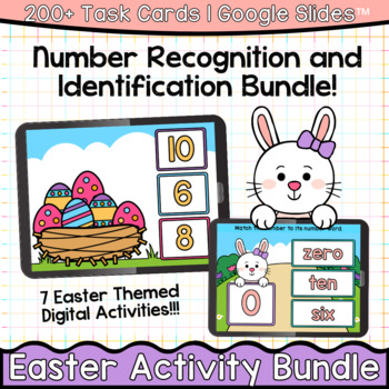 Preview of Number Sense and Recognition Bundle: 0-20 (Easter Day) l Google Slides™