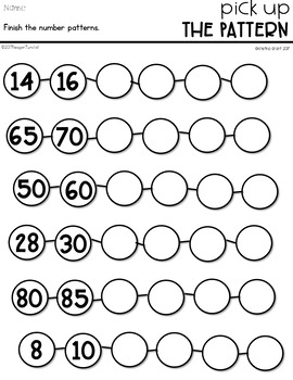number patterns and skip counting practice first grade by reagan tunstall