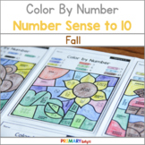 Color by Number for Fall | Number Sense with Ten Frames an