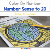 Number Sense to 20 Color by Number for Back to School