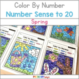 Color by Number for Spring | Number Sense to 20 with Ten F