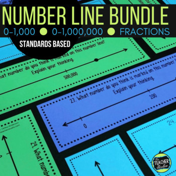 Preview of Number Line Activities to Build Number Sense and Place Value - Grade 3-5 BUNDLE