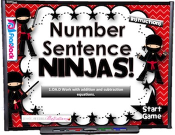 Preview of Number Sentence Ninjas Smart Board Game