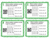 Number Sentence Pattern Task Cards with QR Codes
