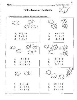 Number Sentences Choose Add Or Subtract To Match Picture Test Prep By 