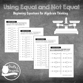 Number Sentences: Using Equal and Not Equal