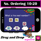 Number Sequencing 10-20 Space Theme on Boom Cards™
