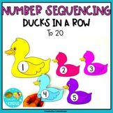 Number Sequencing Activity 1-20 Ducks In A Row