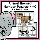 Counting Number Puzzles: Animal Themed
