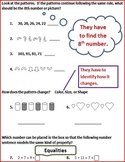 Number & Shape Patterns-2 Pre/Posttests 4 Mini Quizzes 1 S