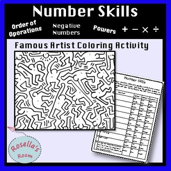 Preview of Number Skills Coloring Activity