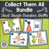 Number Skills for First Grade Bundle of Task Card Activities