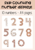 Number Skip Counting Display - Neutrals/Boho/Pink
