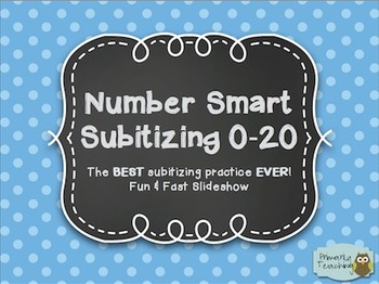 Preview of Number Smart Subitizing 0-20: The BEST Subitizing Practice EVER! PDF Version