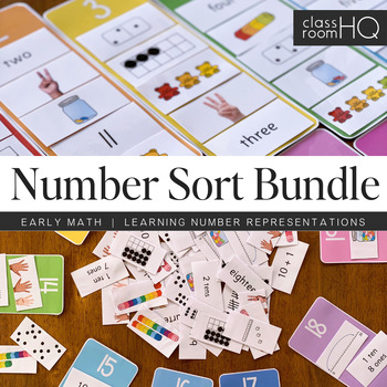 Preview of Number Sorting Mats 1-20 BUNDLE