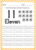 Number Spelling Tracing 1 -20