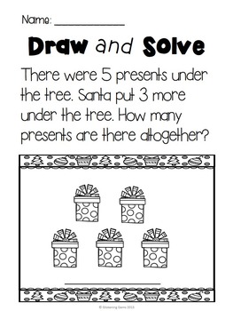 Number Stories Kindergarten and 1st Grade | / Winter Math Activities